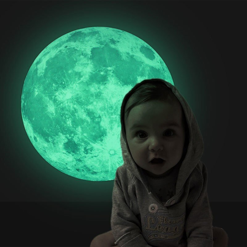3D Luminous Moon and Star Wall Stickers: Glow-In-The-Dark Decals for Room and Home Decor - DormVibes