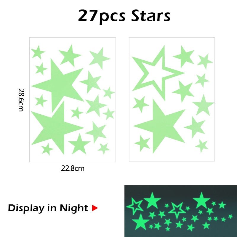 Glow In The Dark Stars For Ceiling With Glow Stars & The Moon - Glow In The  Dark Stickers For Ceiling Perfect For Kids Room - Wall Stickers - AliExpress