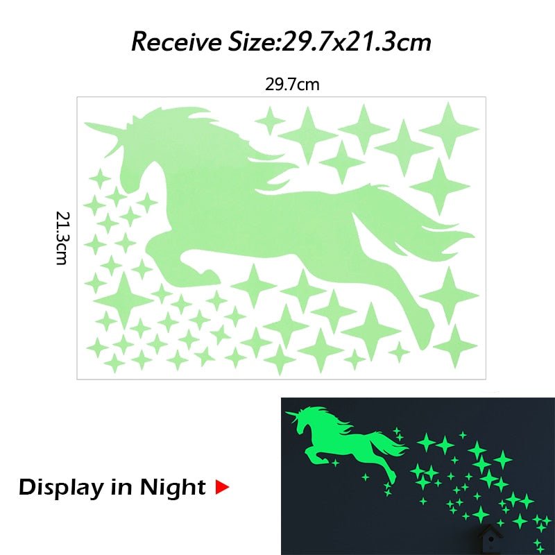 3D Luminous Stars and Dots Wall Stickers: Glow-In-The-Dark Decals for Kid's Bedrooms and Home Decor - DormVibes