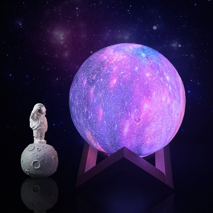 3D Printed Star Moon Lights Colorful Rechargeable Touch Night Lamp DormVibes