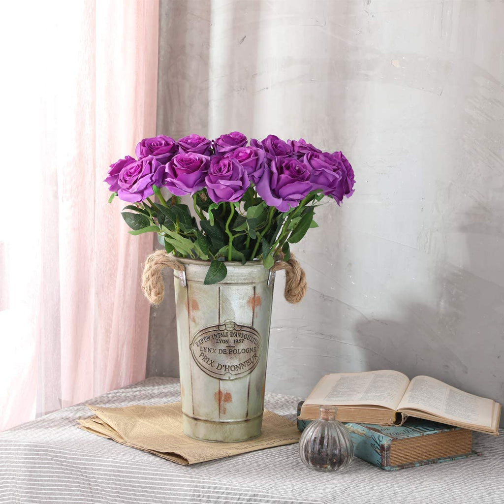 8PCS Artificial Silk Roses Bouquet for Home Decor - DormVibes