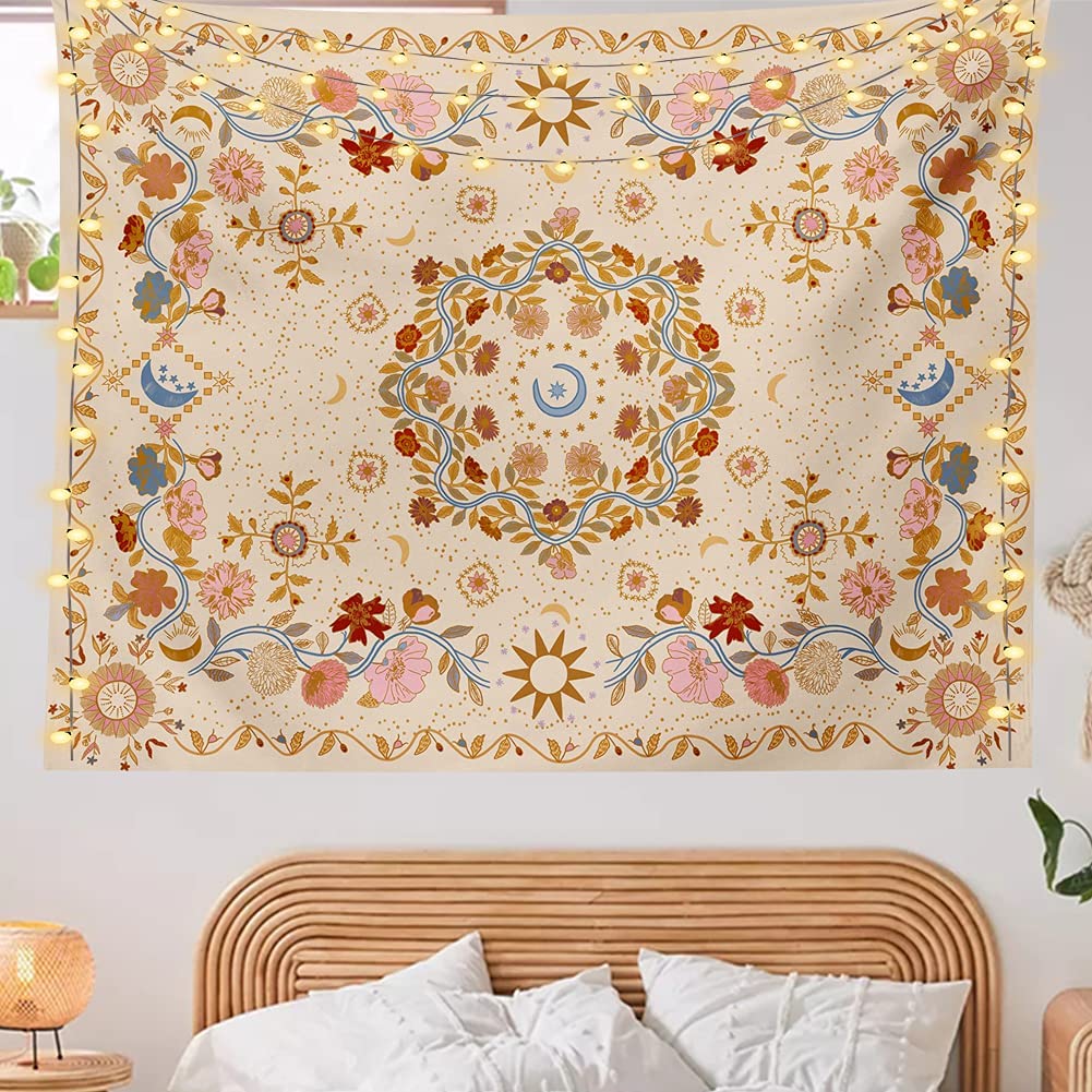 Boho Floral Tapestry