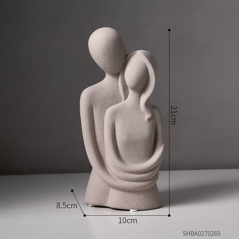 Abstract Couple Person Statue Desk Ornament Collection - DormVibes