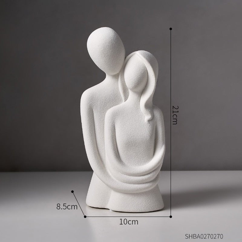 Abstract Couple Person Statue Desk Ornament Collection - DormVibes