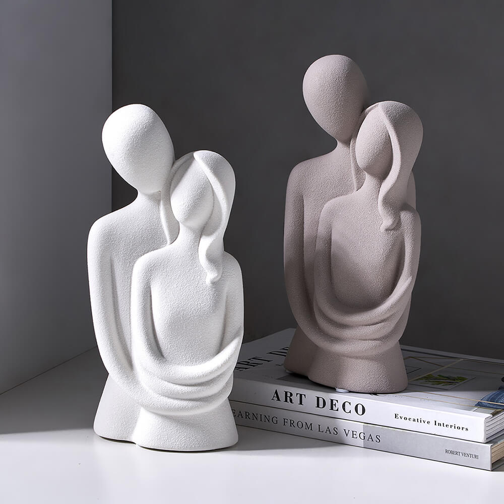 Abstract Couple Person Statue Desk Ornament Collection - DormVibes