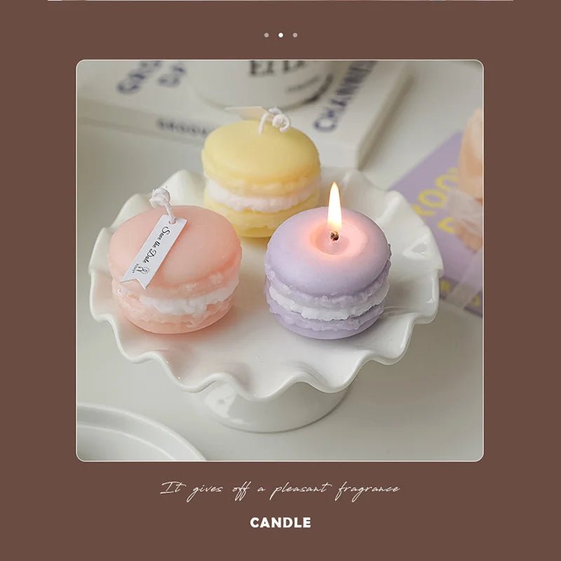 Adorable Macaron Candle - DormVibes