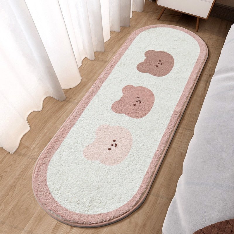 Adorable Pink Bunny Carpet: Fluffy Children's Room Rug Perfect for Bedrooms, Lounges, and Living Rooms - DormVibes