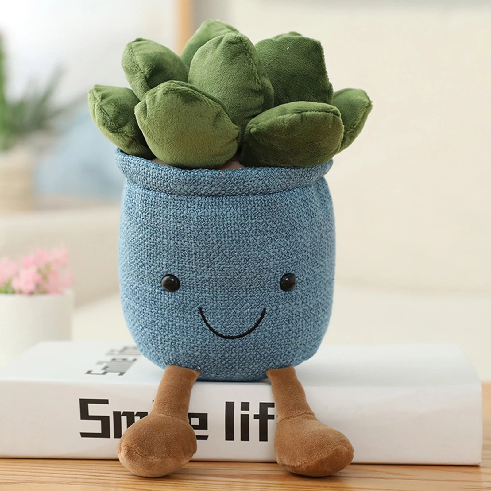 succulent plush pillow Adorable Succulent Plush Pillow: Soft, Huggable Plant Decor Blue