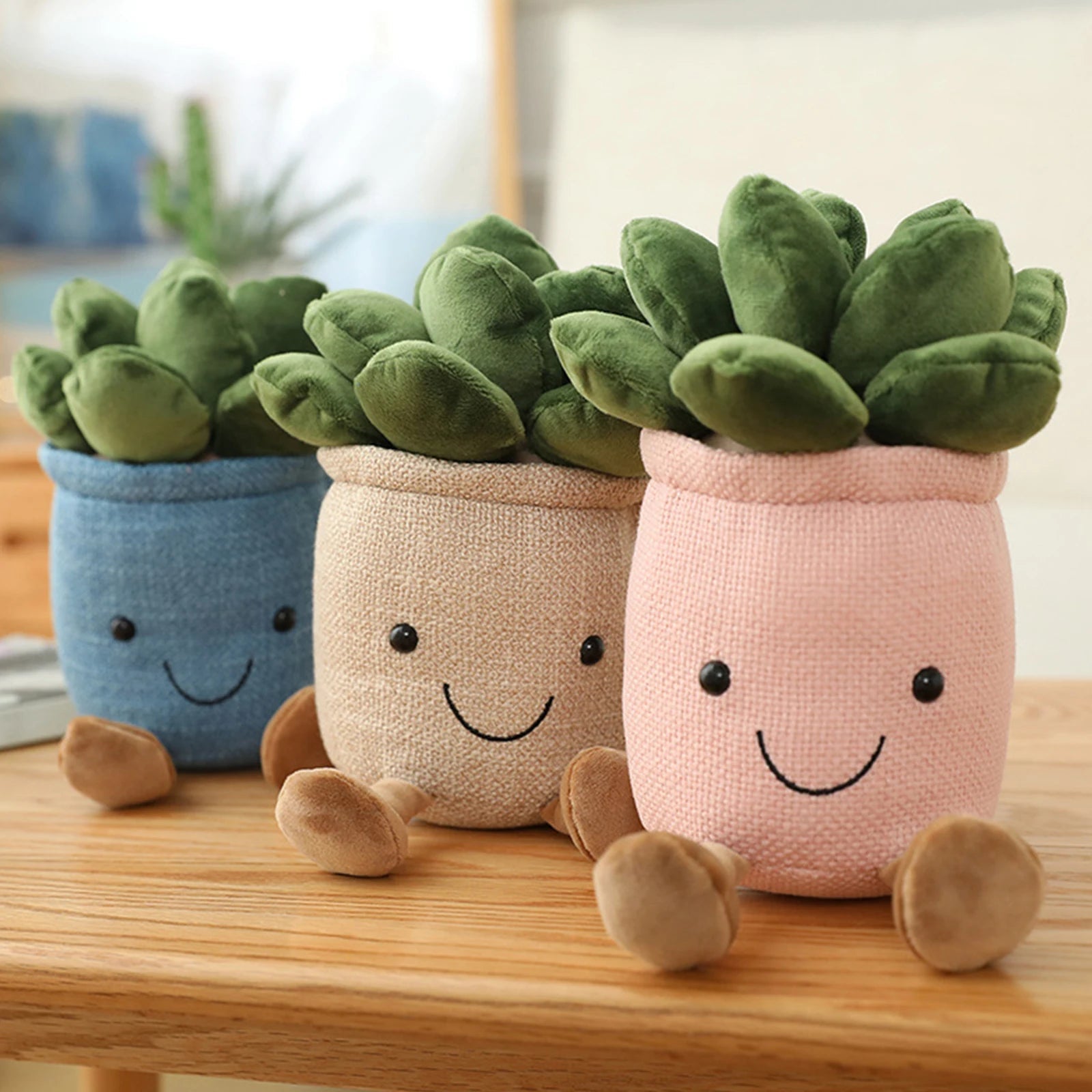 succulent plant pillow Adorable Succulent Plush Pillow: Soft, Huggable Plant Decor Blue