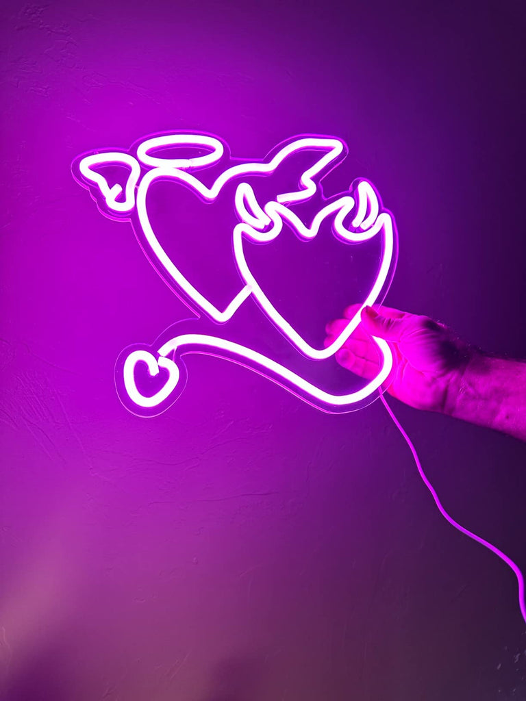 Angel Devil Neon Signs - DormVibes