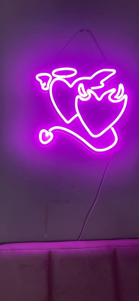 Angel Devil Neon Signs - DormVibes