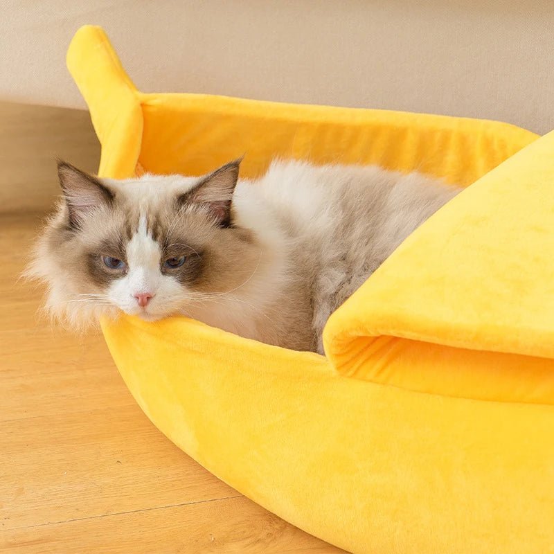 Banana Cat Bed: The Ultimate Cozy & Cute Retreat for Felines - DormVibes