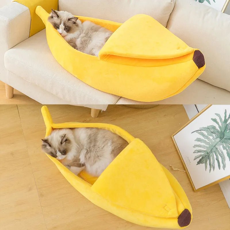 Banana Cat Bed: The Ultimate Cozy & Cute Retreat for Felines - DormVibes