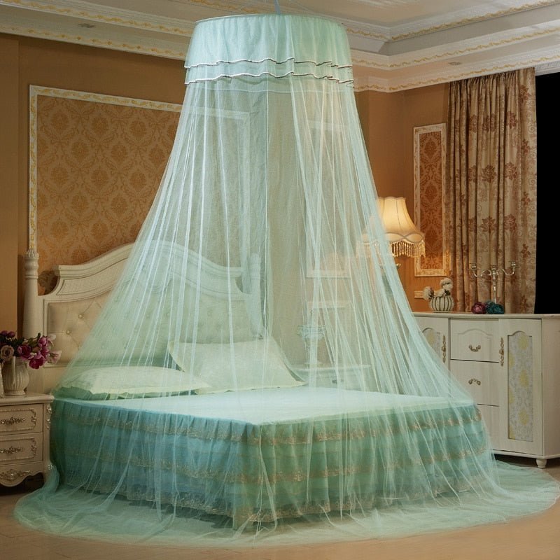 Beautiful Princess Bed Canopy Tent Curtain with Fairy Lace and Double Colors for an Enchanted Bedroom - DormVibes