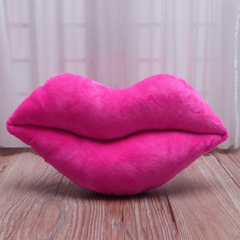 Big Red Lips Cushion Pillow - Stuffed Plush Doll for Car Seat, Home Living Room, Bedroom Decor, Valentine's Day Gift - DormVibes