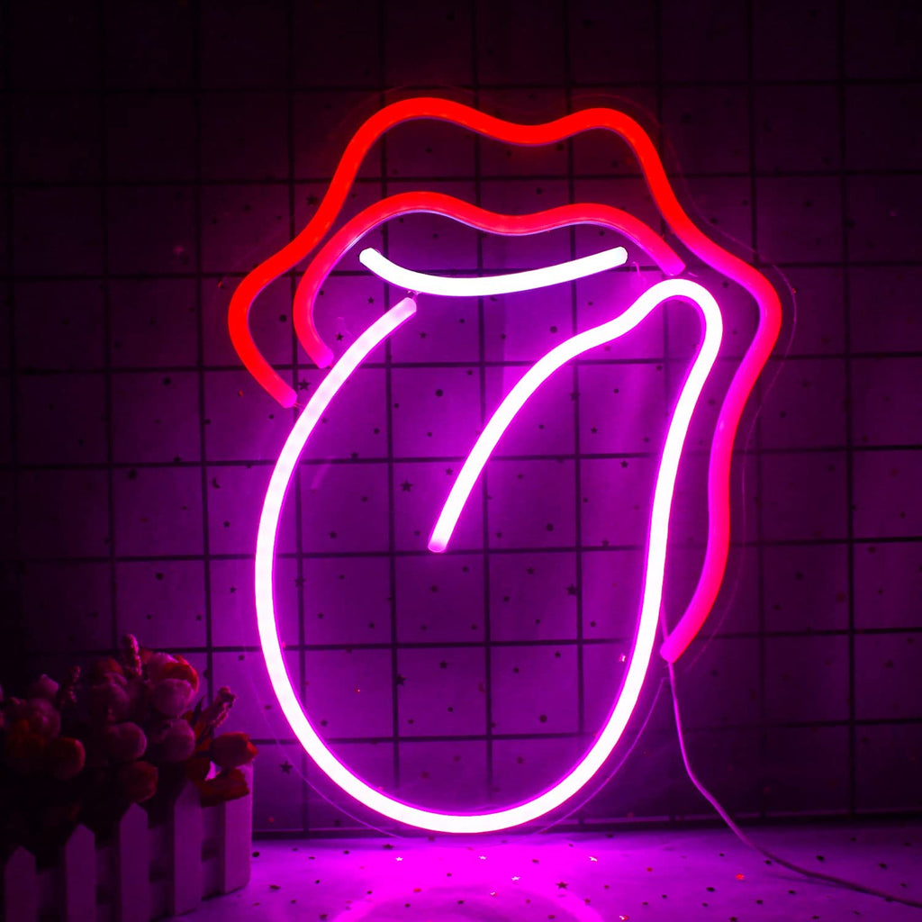Big Tongue Neon Light Sign - DormVibes