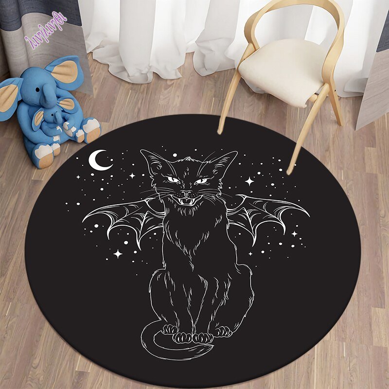 Black Cat Bungalow Carpet Rugs - DormVibes