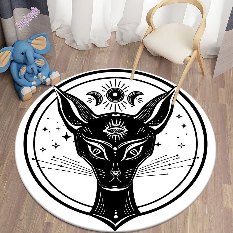 Black Cat Bungalow Carpet Rugs - DormVibes