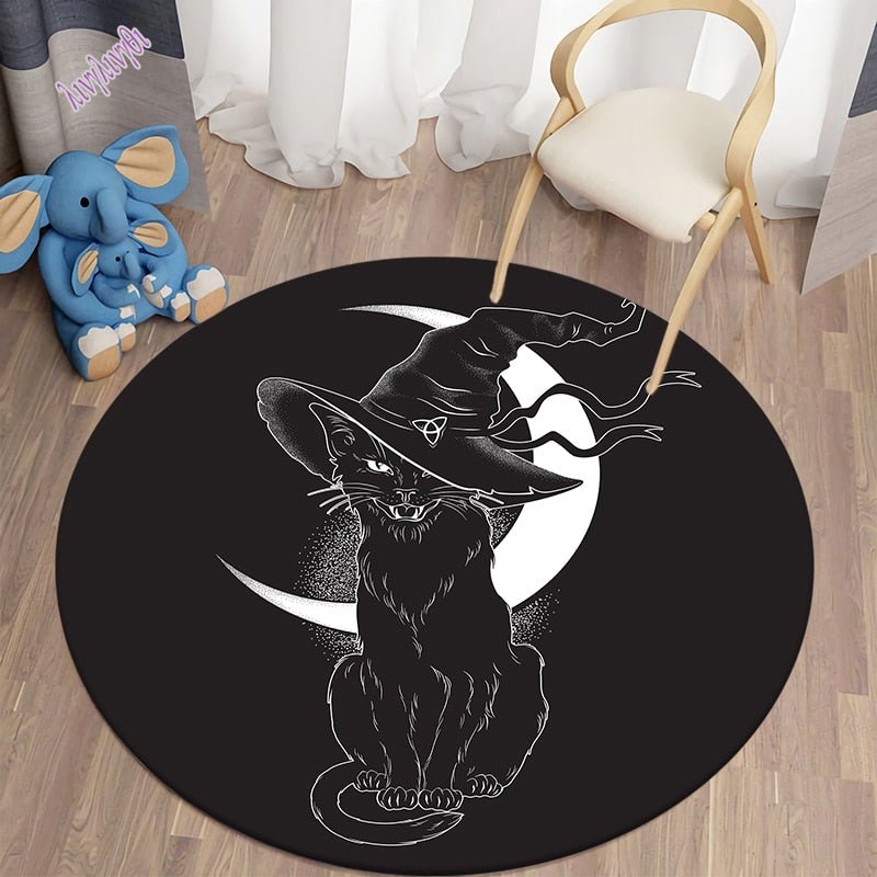 Black Cat Bungalow Carpet Rugs - DormVibes