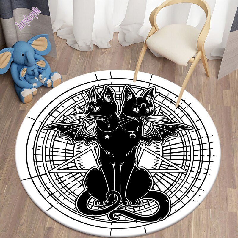 Black Cat Bungalow Carpet Rugs - DormVibes