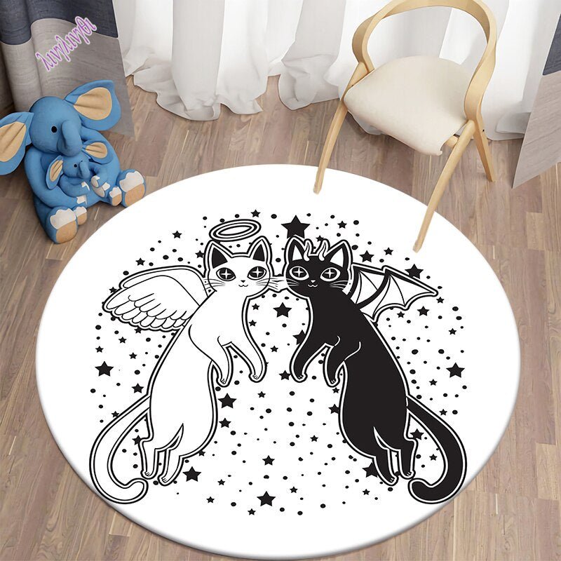 Black Cat Bungalow Carpet Rugs - DormVibes