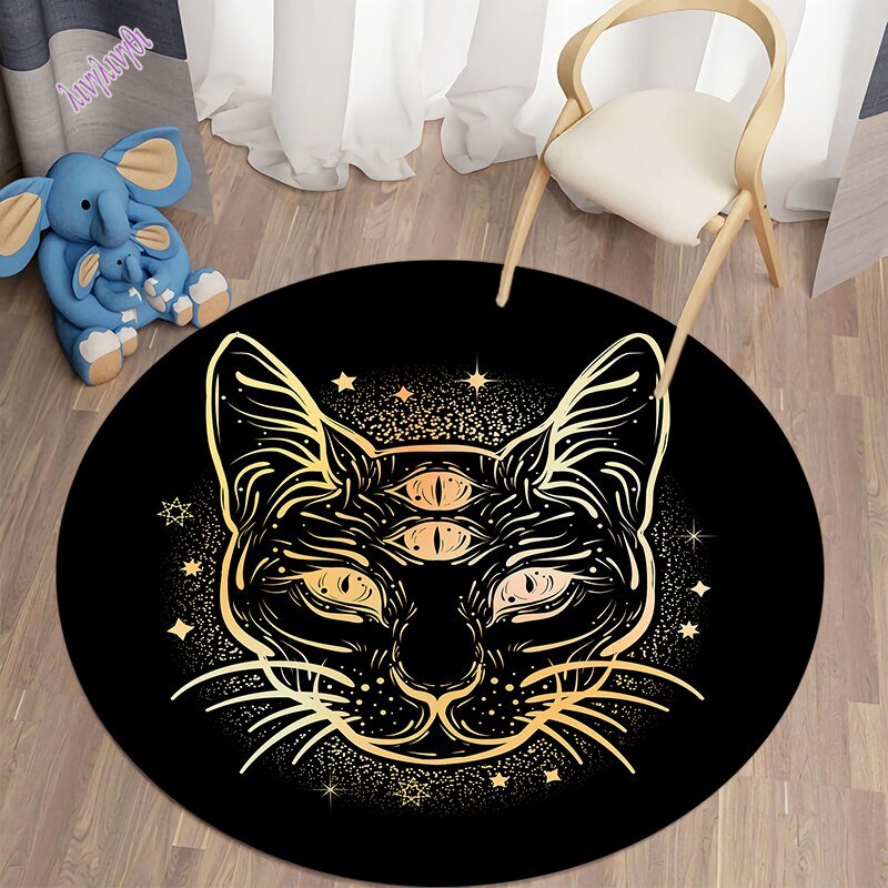 Black Cat Bungalow Carpet Rugs - DormVibes