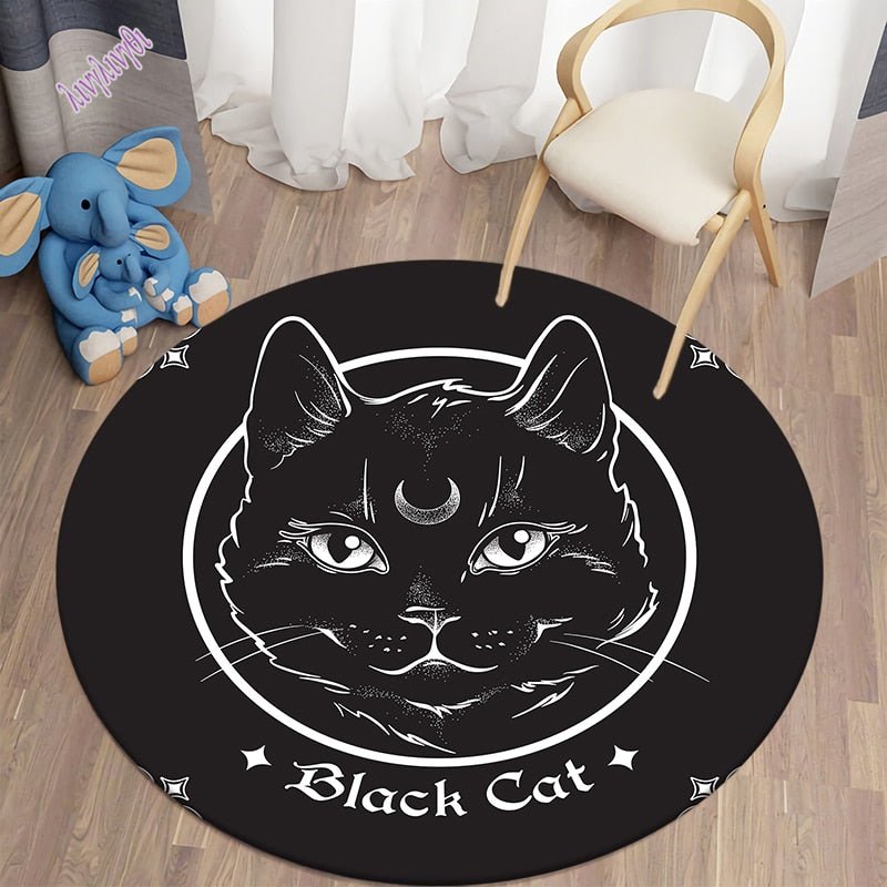 Black Cat Bungalow Carpet Rugs - DormVibes