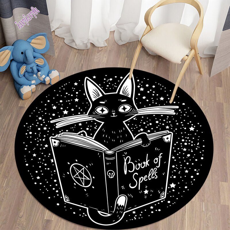 Black Cat Bungalow Carpet Rugs - DormVibes
