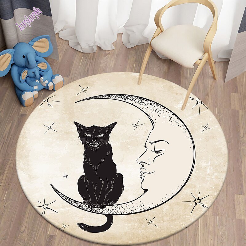 Black Cat Bungalow Carpet Rugs - DormVibes