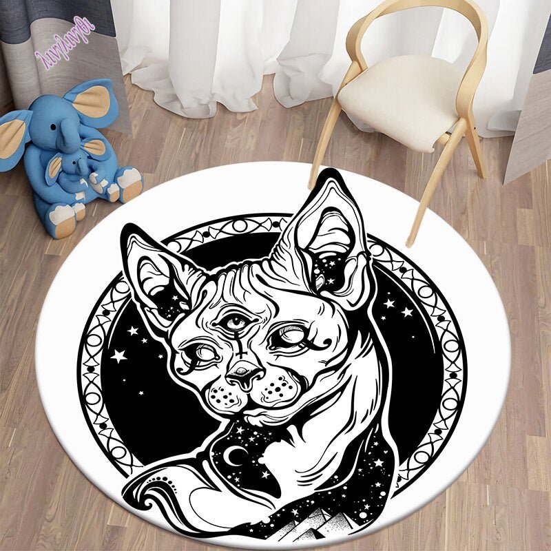 Black Cat Bungalow Carpet Rugs - DormVibes