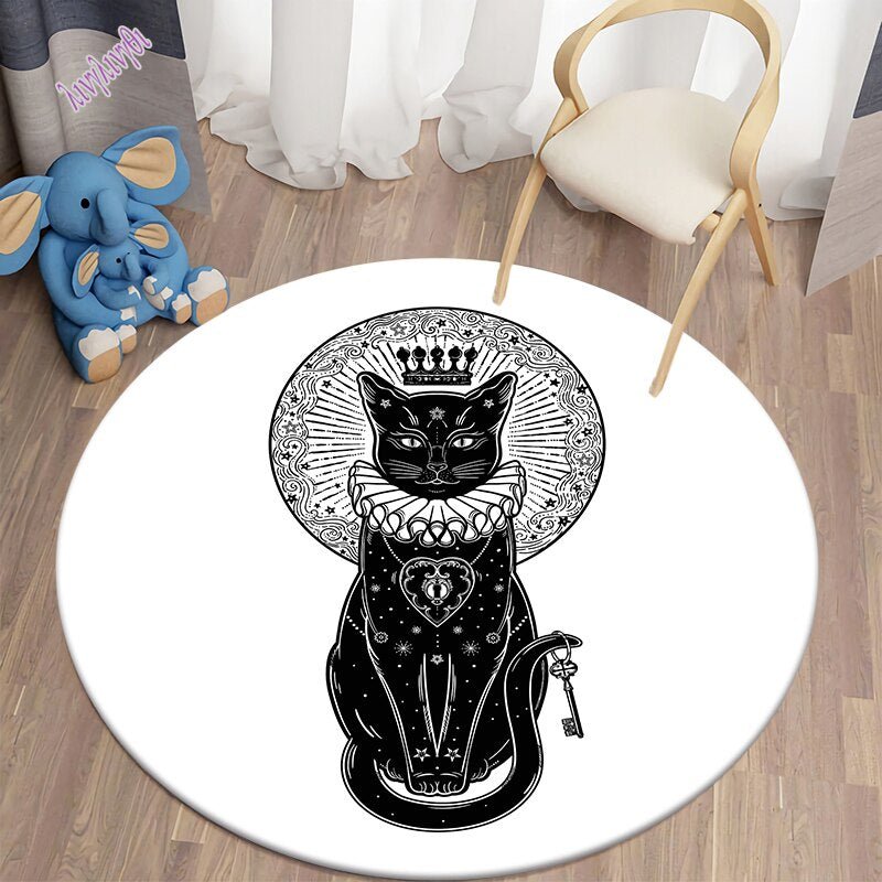 Black Cat Bungalow Carpet Rugs - DormVibes