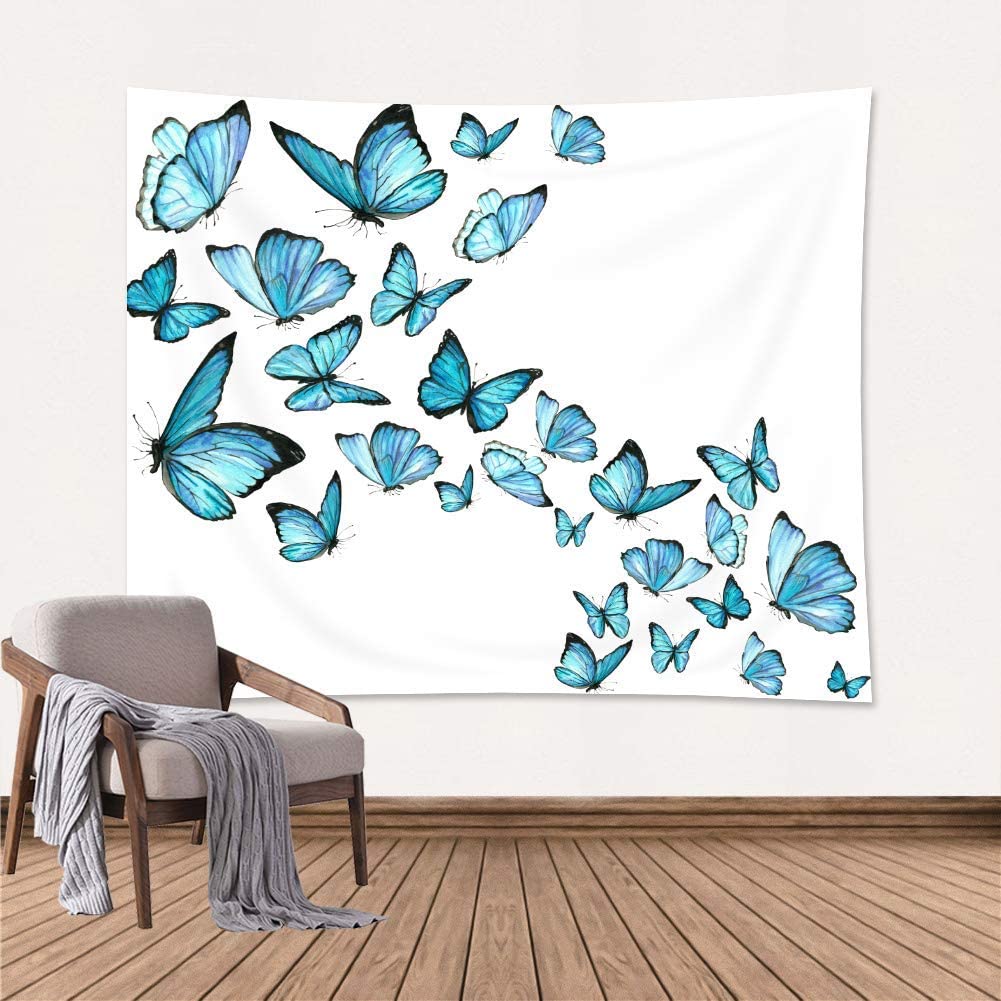 Blue Butterflies Tapestry - DormVibes