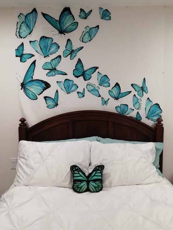 Blue Butterflies Tapestry - DormVibes