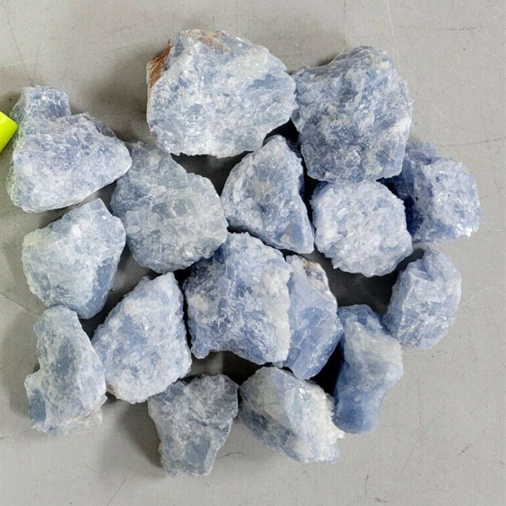 Blue Celestite Calcite Crystals - Blue Crystals - DormVibes