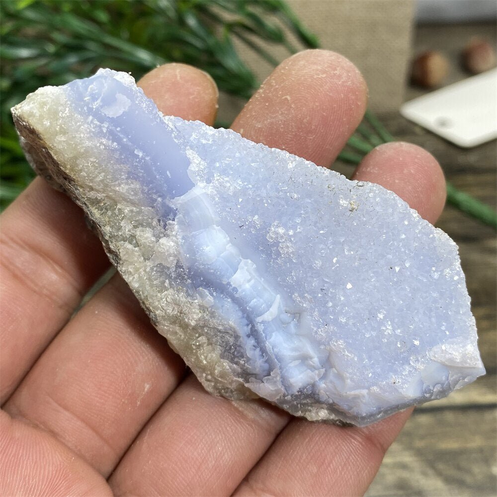 Blue Lace Agate - Raw Quartz Blue Crystals - DormVibes