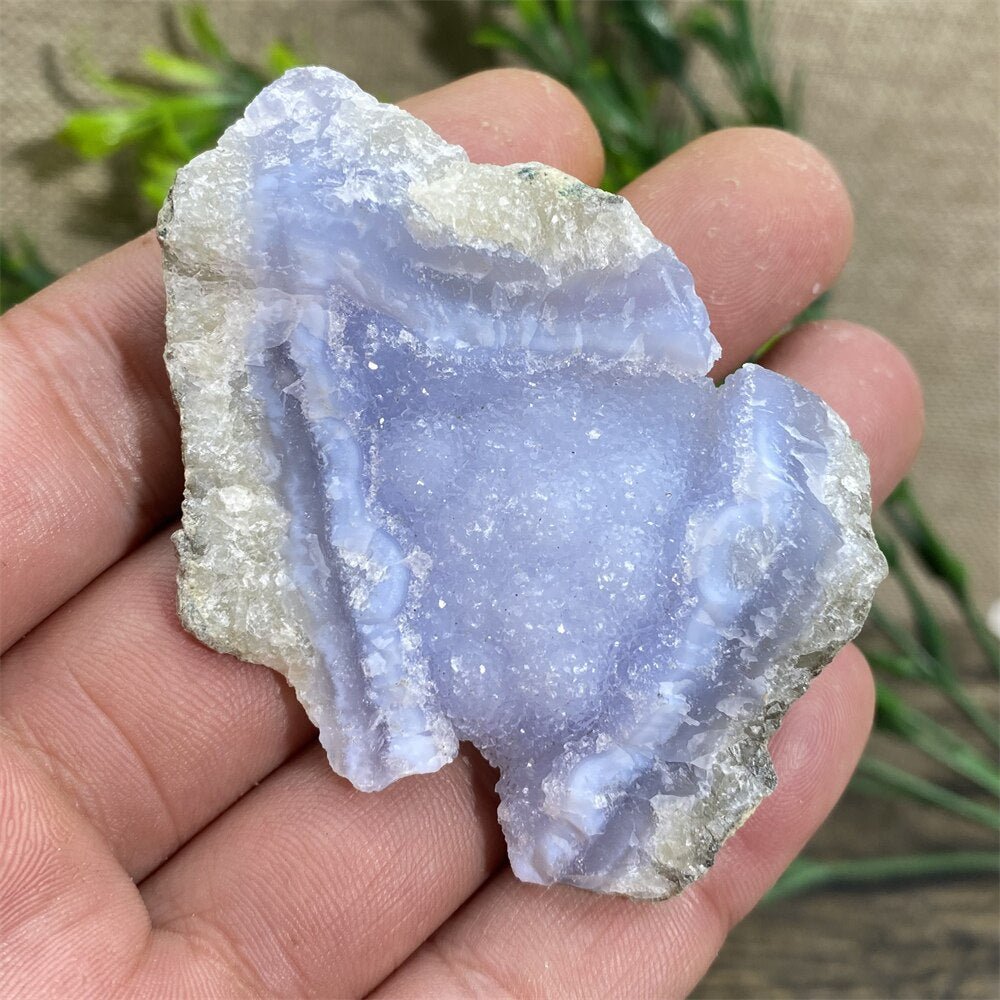Blue Lace Agate - Raw Quartz Blue Crystals - DormVibes