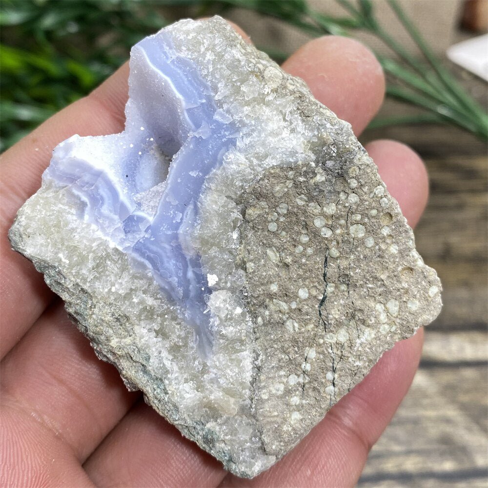 Blue Lace Agate - Raw Quartz Blue Crystals - DormVibes