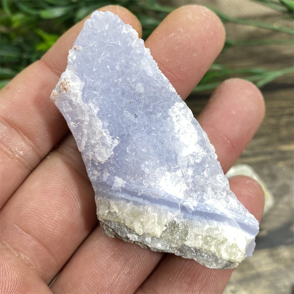 Blue Lace Agate - Raw Quartz Blue Crystals - DormVibes