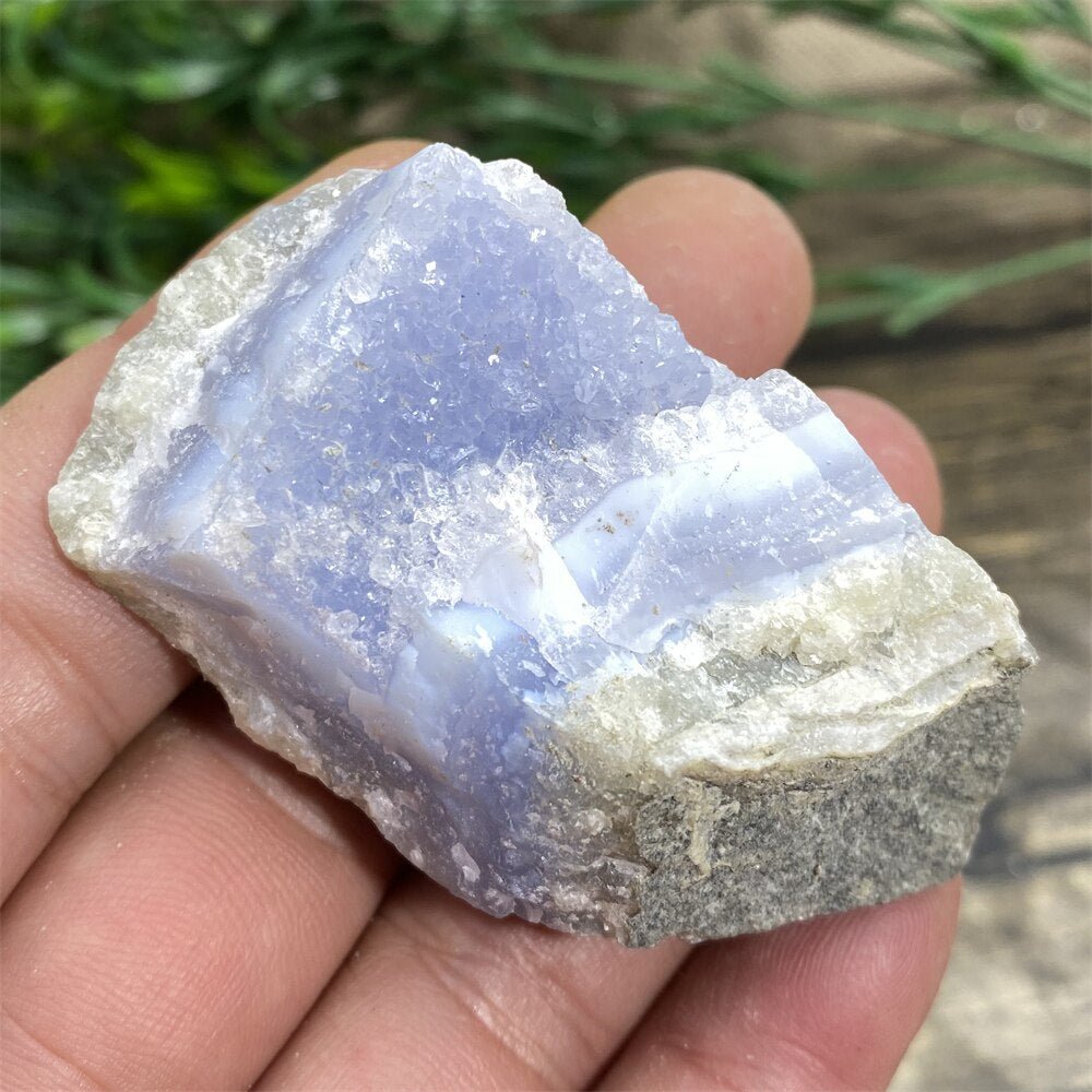 Blue Lace Agate - Raw Quartz Blue Crystals - DormVibes