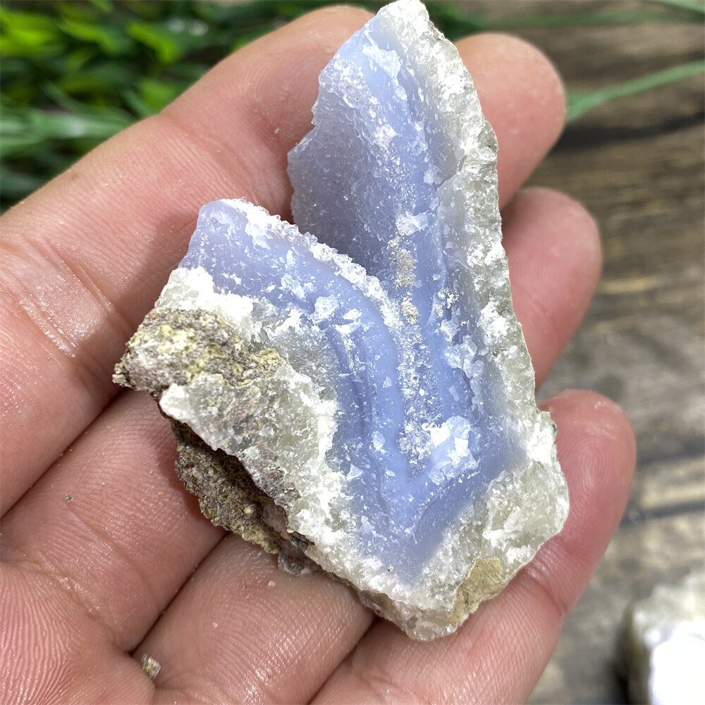 Blue Lace Agate - Raw Quartz Blue Crystals - DormVibes