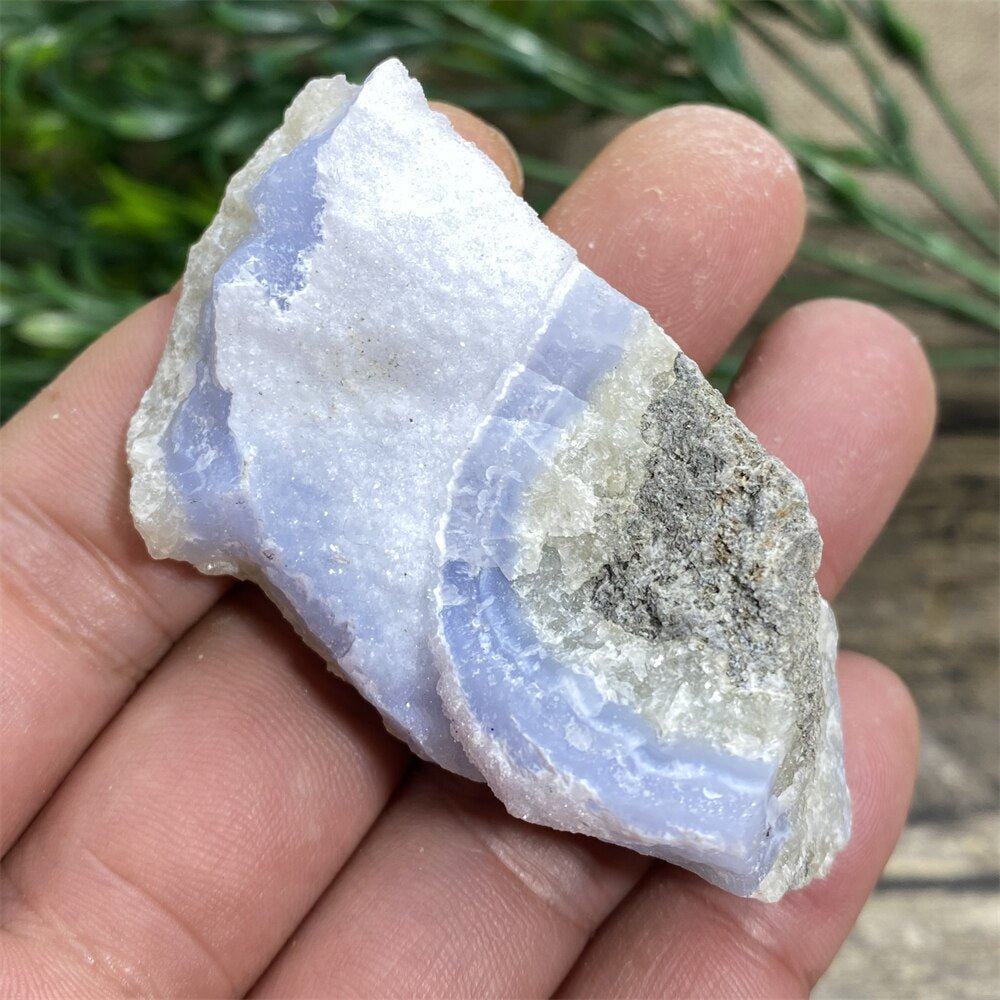 Blue Lace Agate - Raw Quartz Blue Crystals - DormVibes