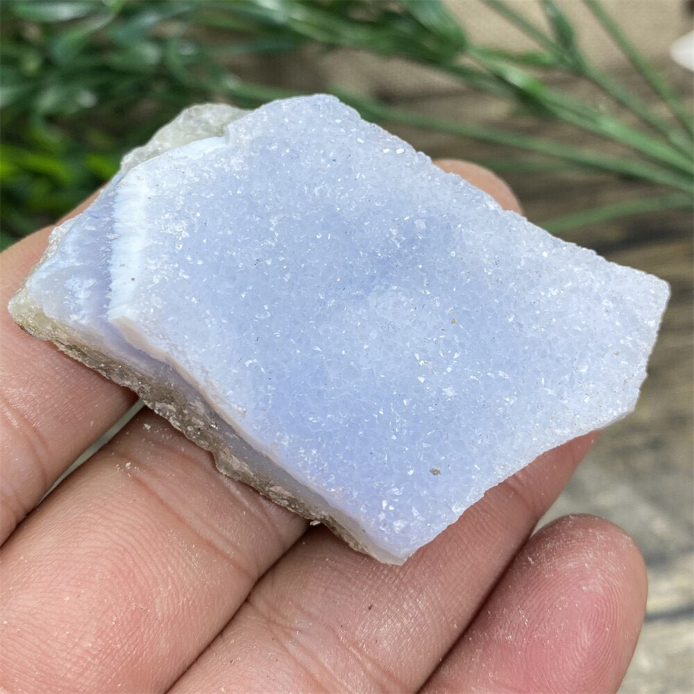 Blue Lace Agate - Raw Quartz Blue Crystals - DormVibes