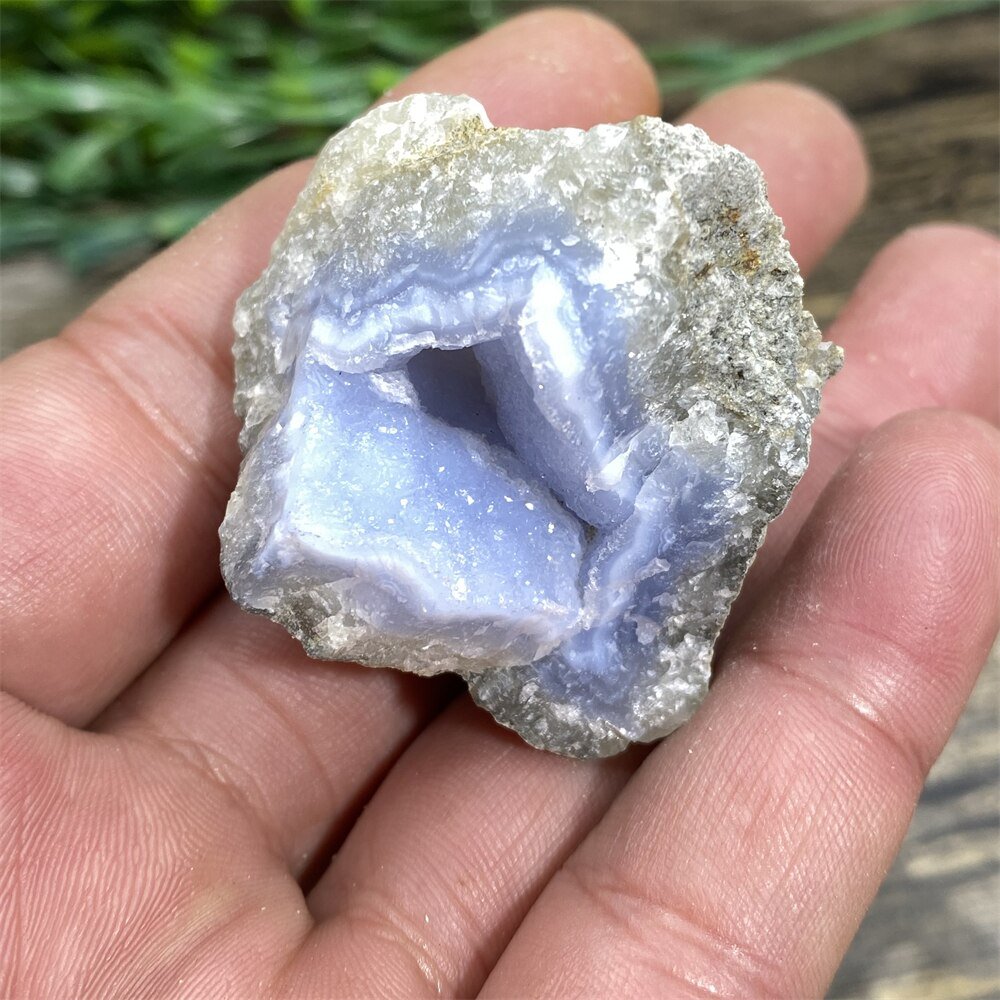 Blue Lace Agate - Raw Quartz Blue Crystals - DormVibes