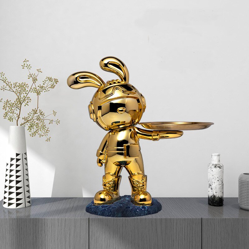 Bunny Resin Sculpture Desk Ornament Decor - DormVibes