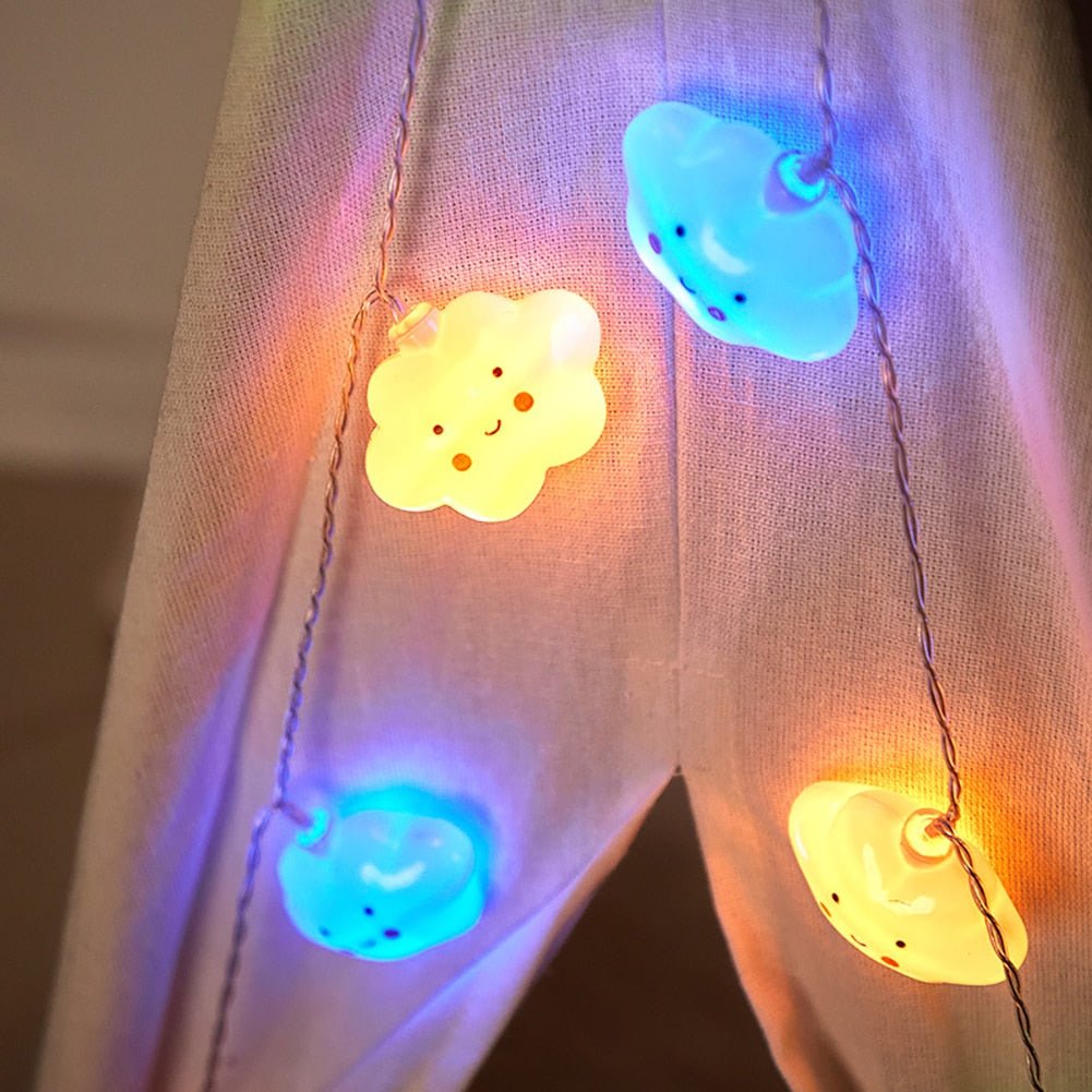 Cartoon Smile Cloud LED String Light - DormVibes