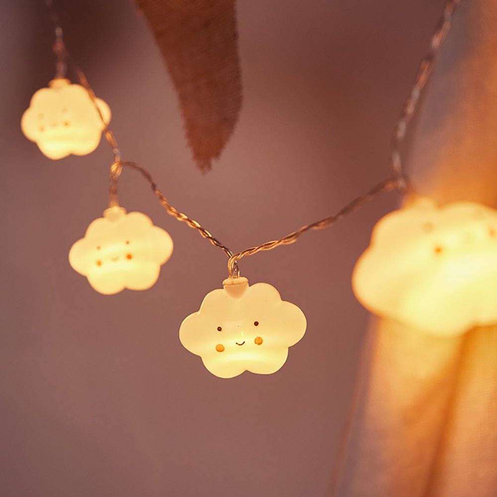 Cartoon Smile Cloud LED String Light - DormVibes