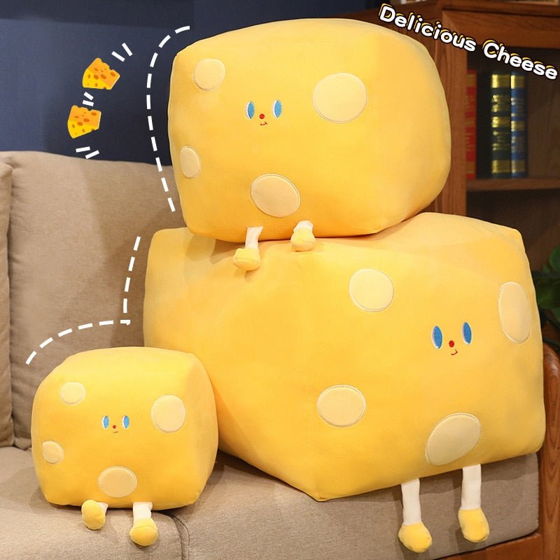 Cheesy Delights Plushie Toys - Hilariously Funny Simulation Pillow for Soft and Cuddly Fun - DormVibes