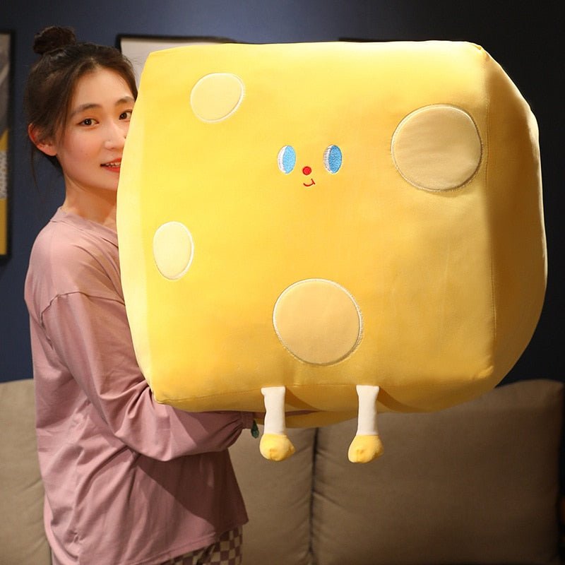 Cheesy Delights Plushie Toys - Hilariously Funny Simulation Pillow for Soft and Cuddly Fun - DormVibes