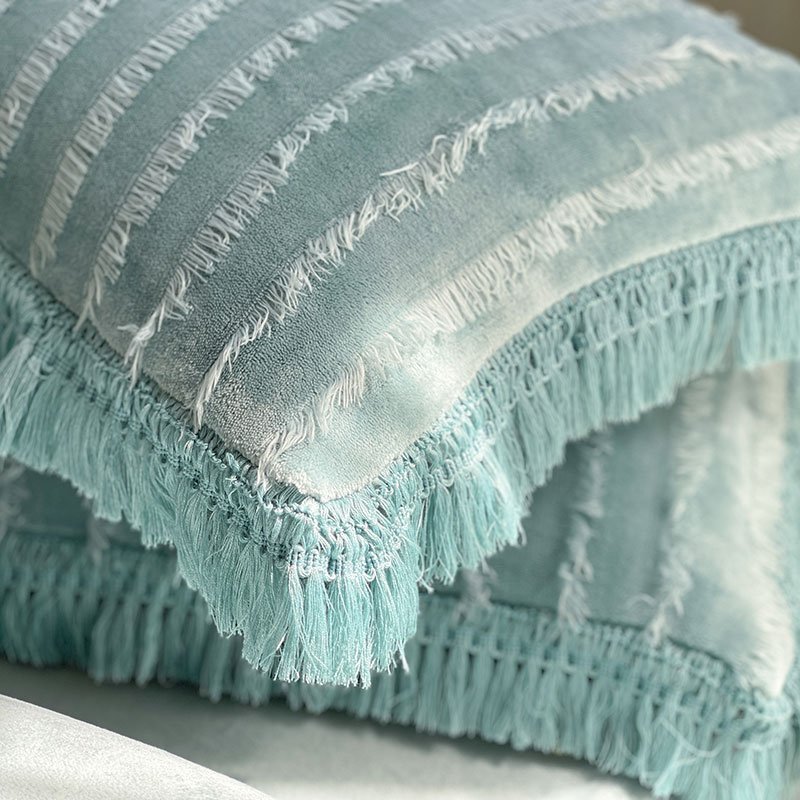 Chenille Fringe Bed Set - DormVibes