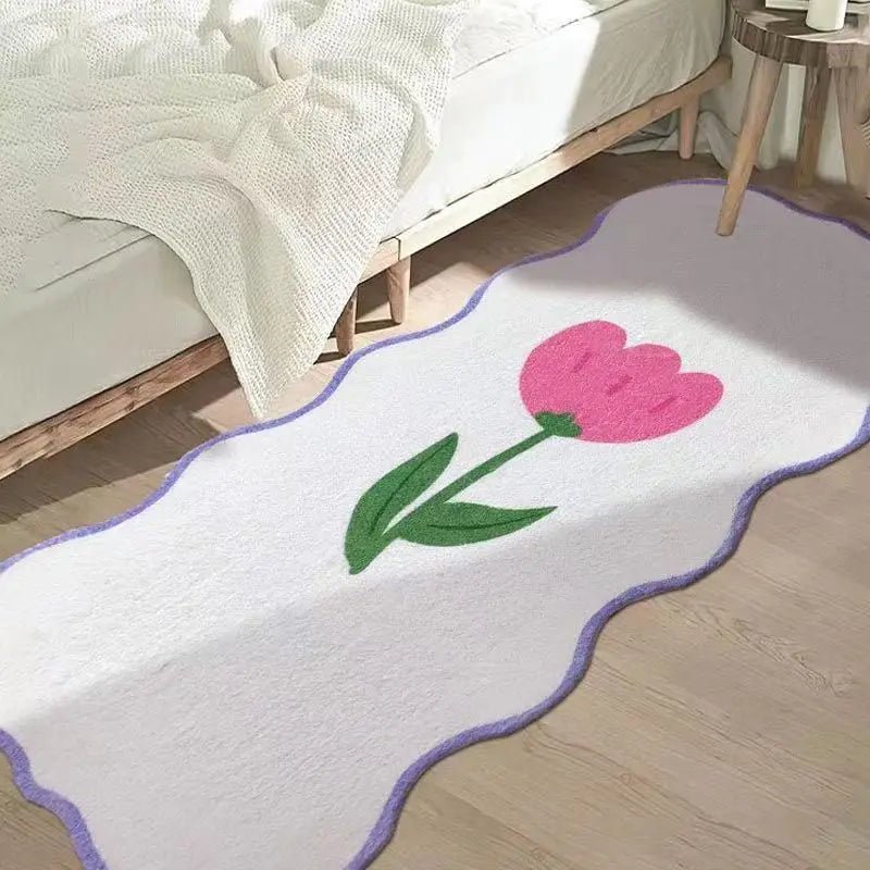 Chic Long Carpets & Checkered Flower Rugs for Home Decor - DormVibes